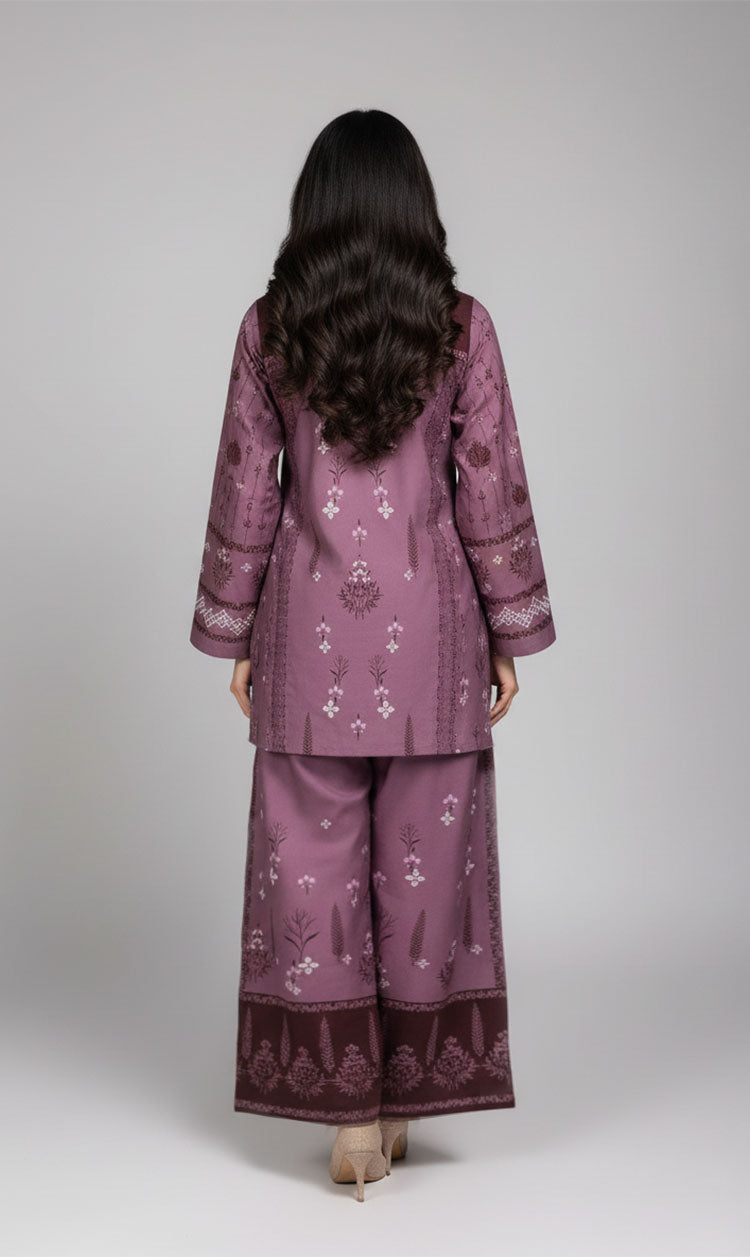 LNF P023 PRINTED CO-ORD SET LILAC