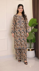 LNF-P40 BROWN RTW 2 PCS SHIRT & TROUSER