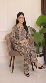 LNF-P40 BROWN RTW 2 PCS SHIRT & TROUSER