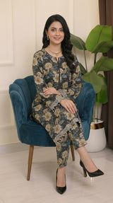 LNF-P41 BLACK RTW 2 PCS SHIRT & TROUSER