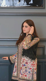 LNF P006 PRINTED CO-ORD SET BLACK