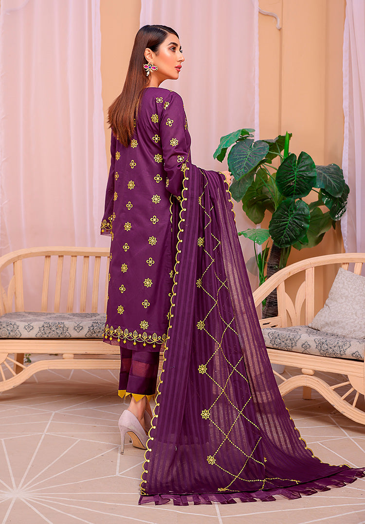 D# 03-MAGENTA LUXURY EMBROIDERED LAWN