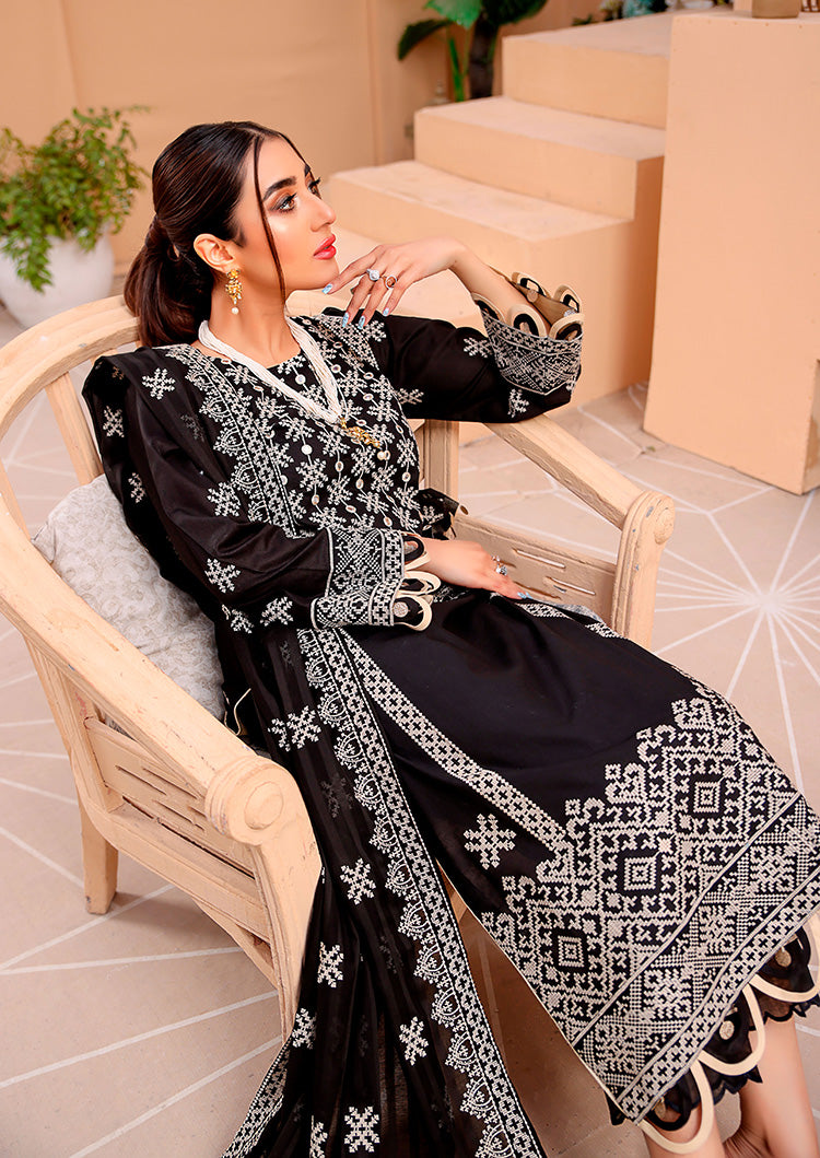 D# 04-BLACK LUXURY EMBROIDERED LAWN
