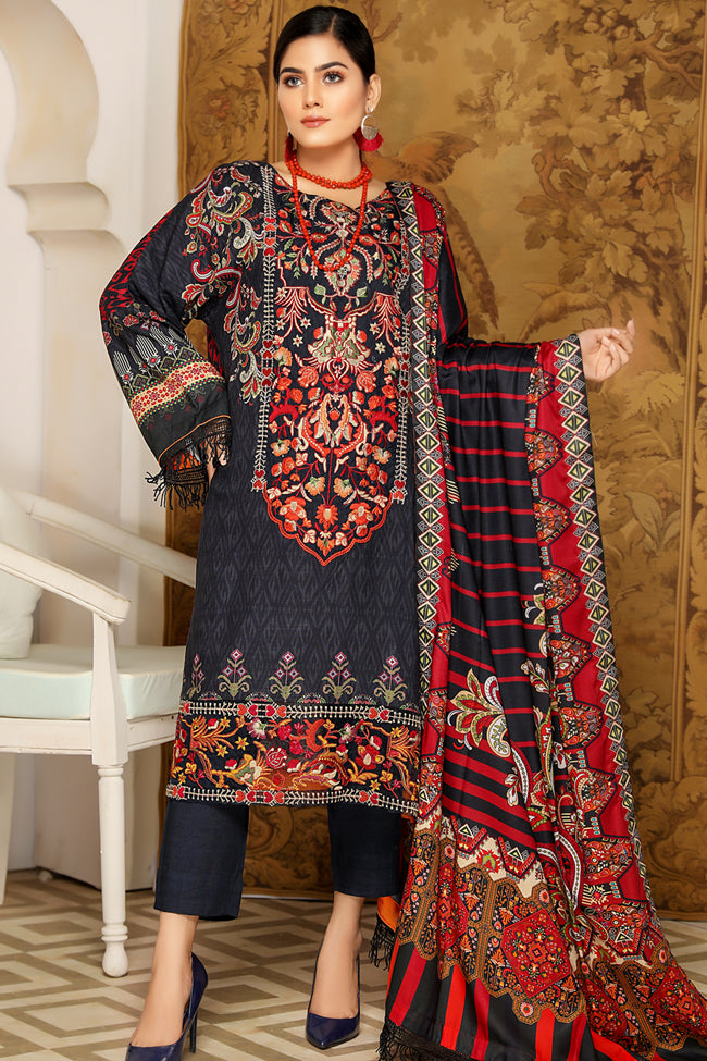 Printed Embroidered Slub Linen Collection – Libaas By Umair Nawaz