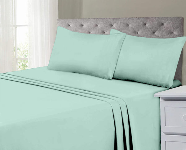 46-LBSD-KING Turquoise BED SHEET SET-T-150