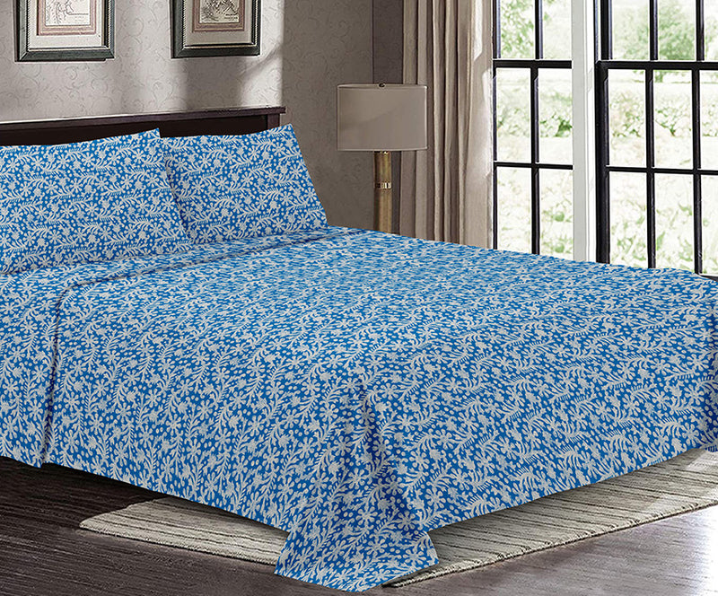 LBS-36896-BLUE BED SHEET SET