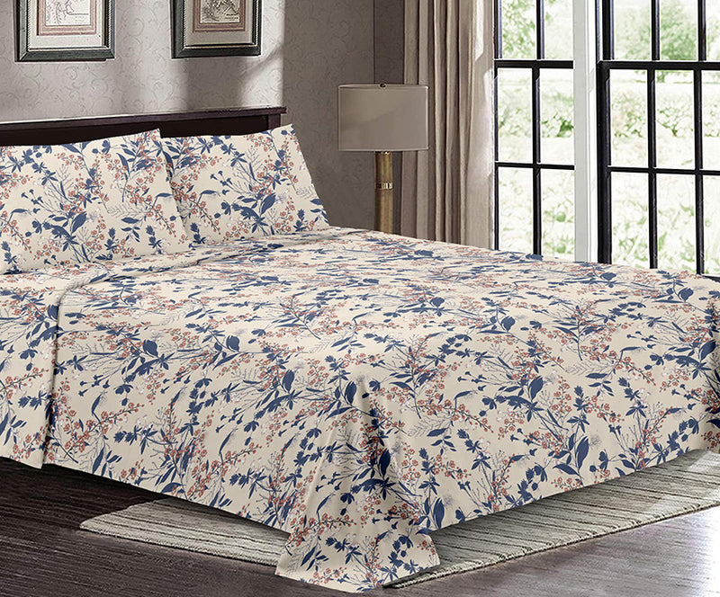 LBS-36970-BLUE BED SHEET SET