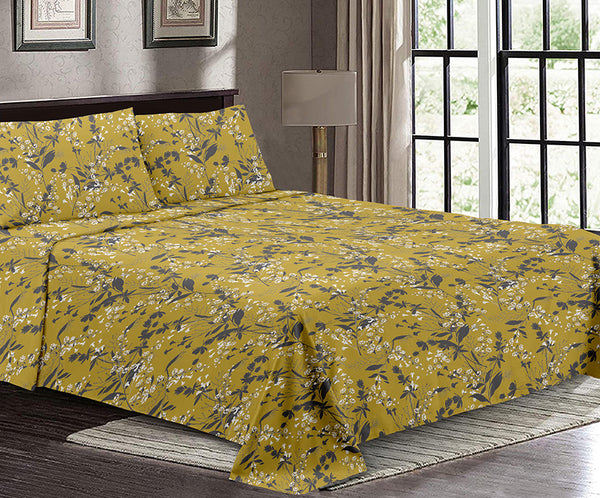 LBS-36970-Mustard BED SHEET SET