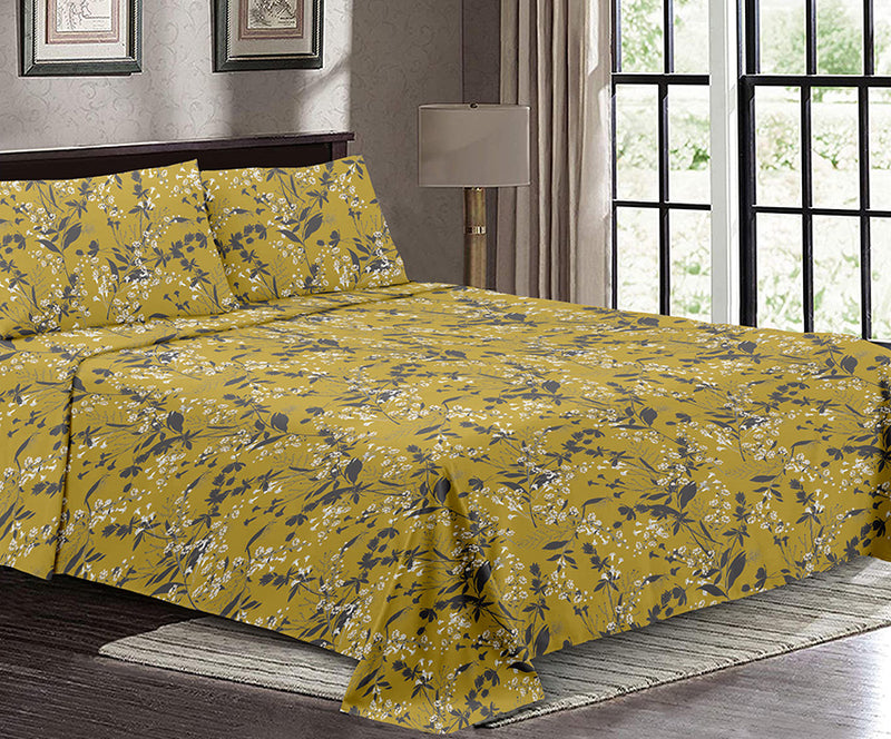 LBS-36970-Mustard BED SHEET SET